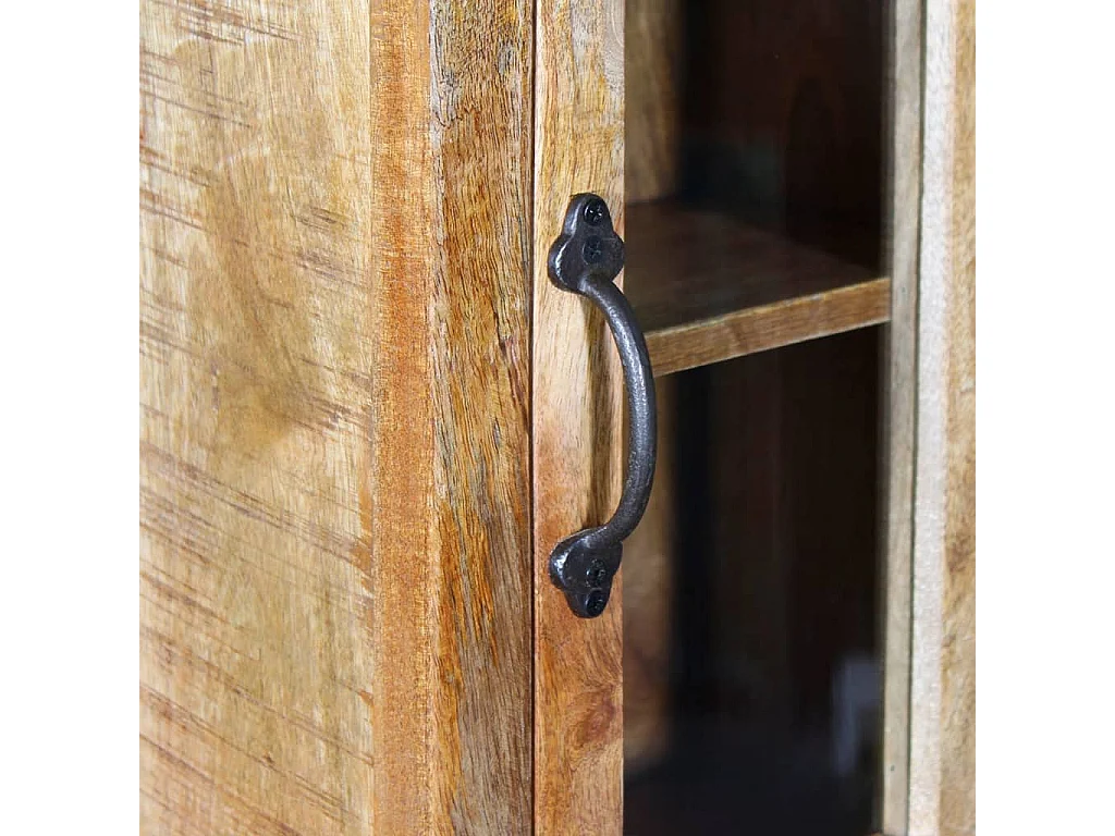 Meuble toilette+miroir et 2 armoires latérales Bois de manguier