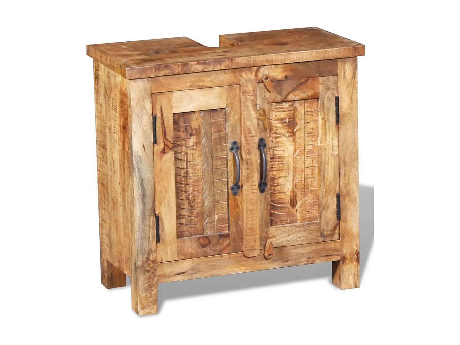 Meuble toilette+miroir et 2 armoires latérales Bois de manguier