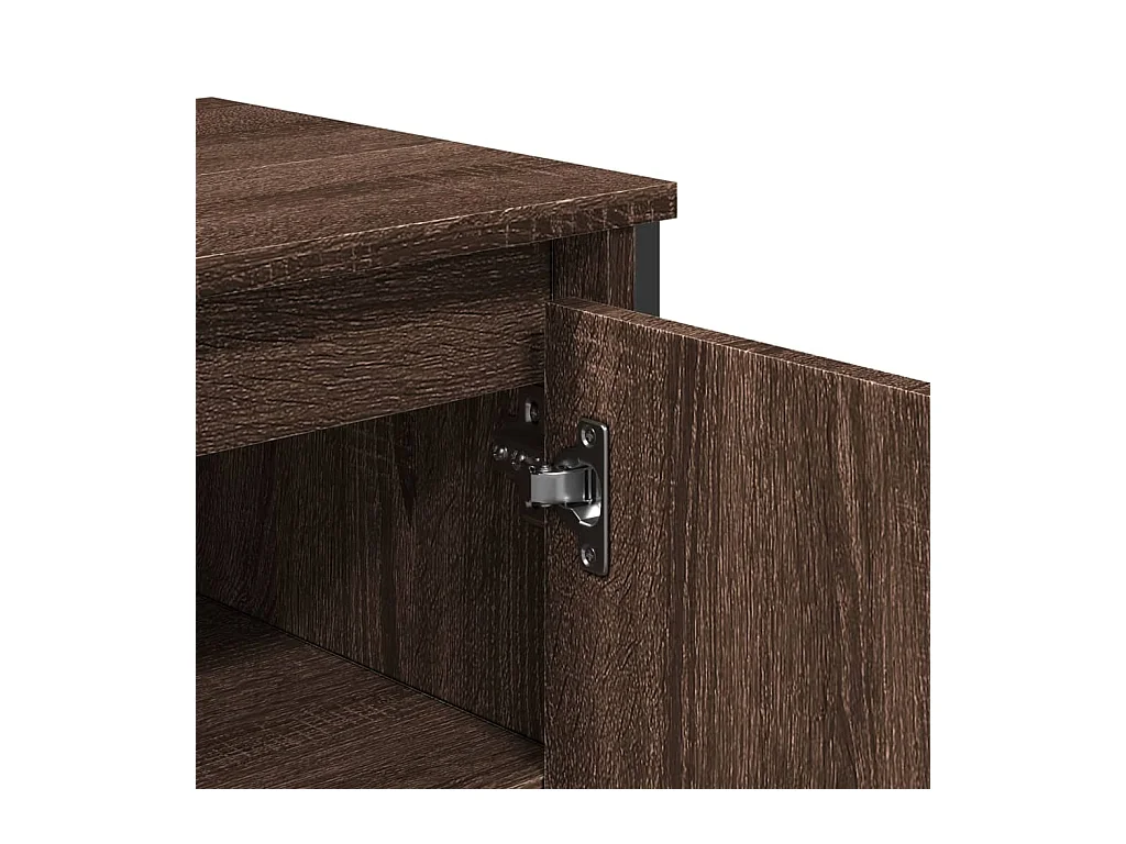 Armoire lavabo de salle de bain chêne marron 91x35x60 cm
