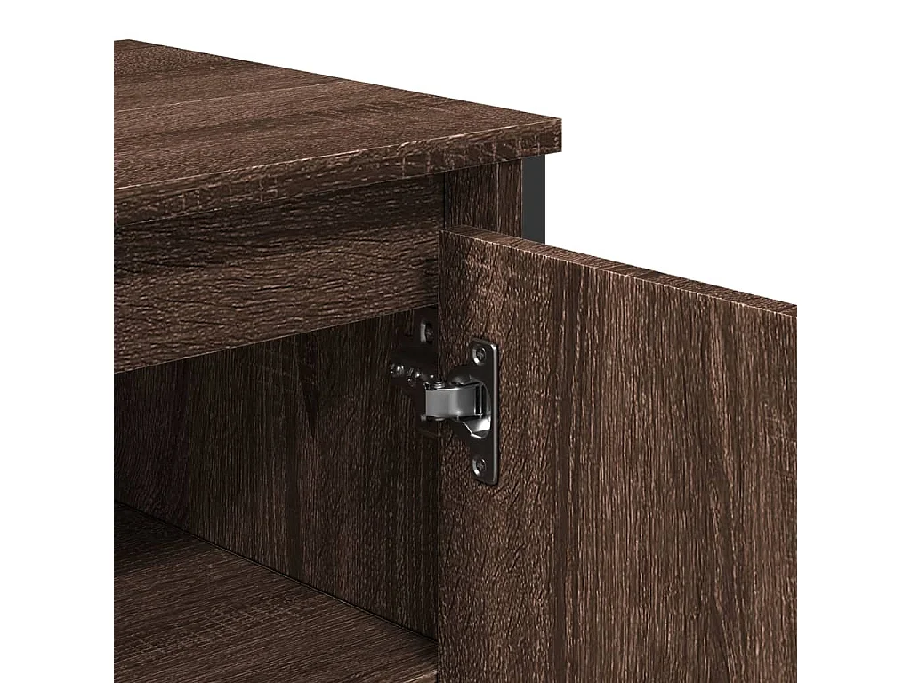 Armoire lavabo de salle de bain chêne marron 91x35x60 cm