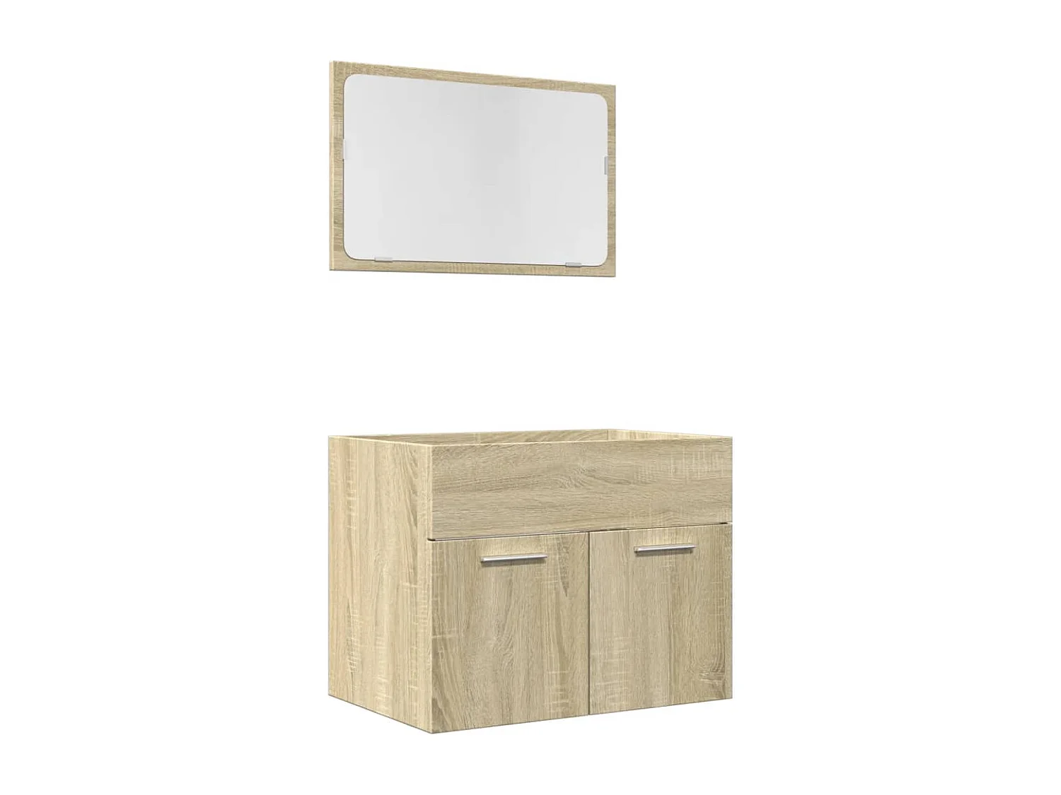 Set da bagno in rovere Sonoma da 2 pezzi