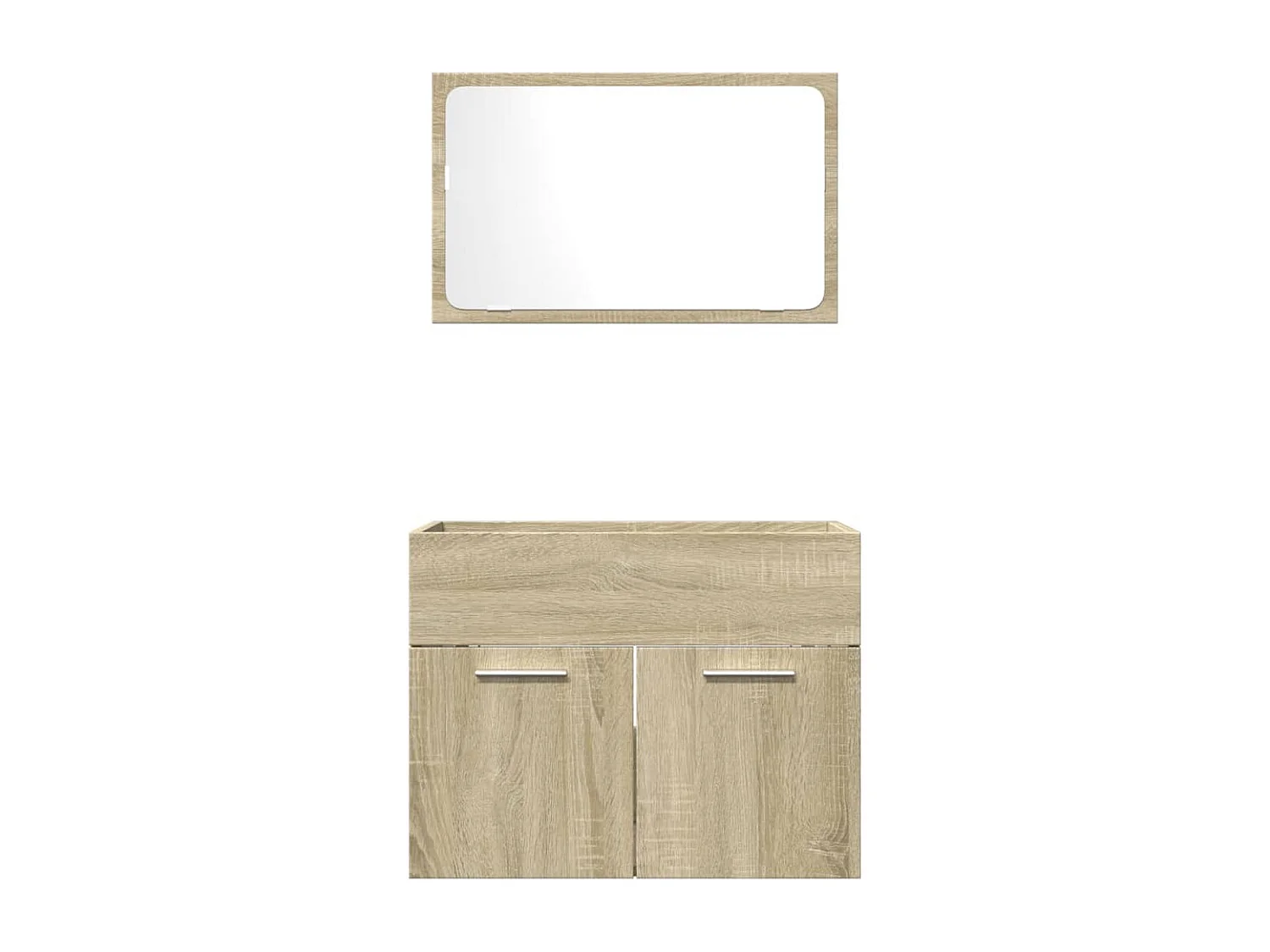 Set da bagno in rovere Sonoma da 2 pezzi