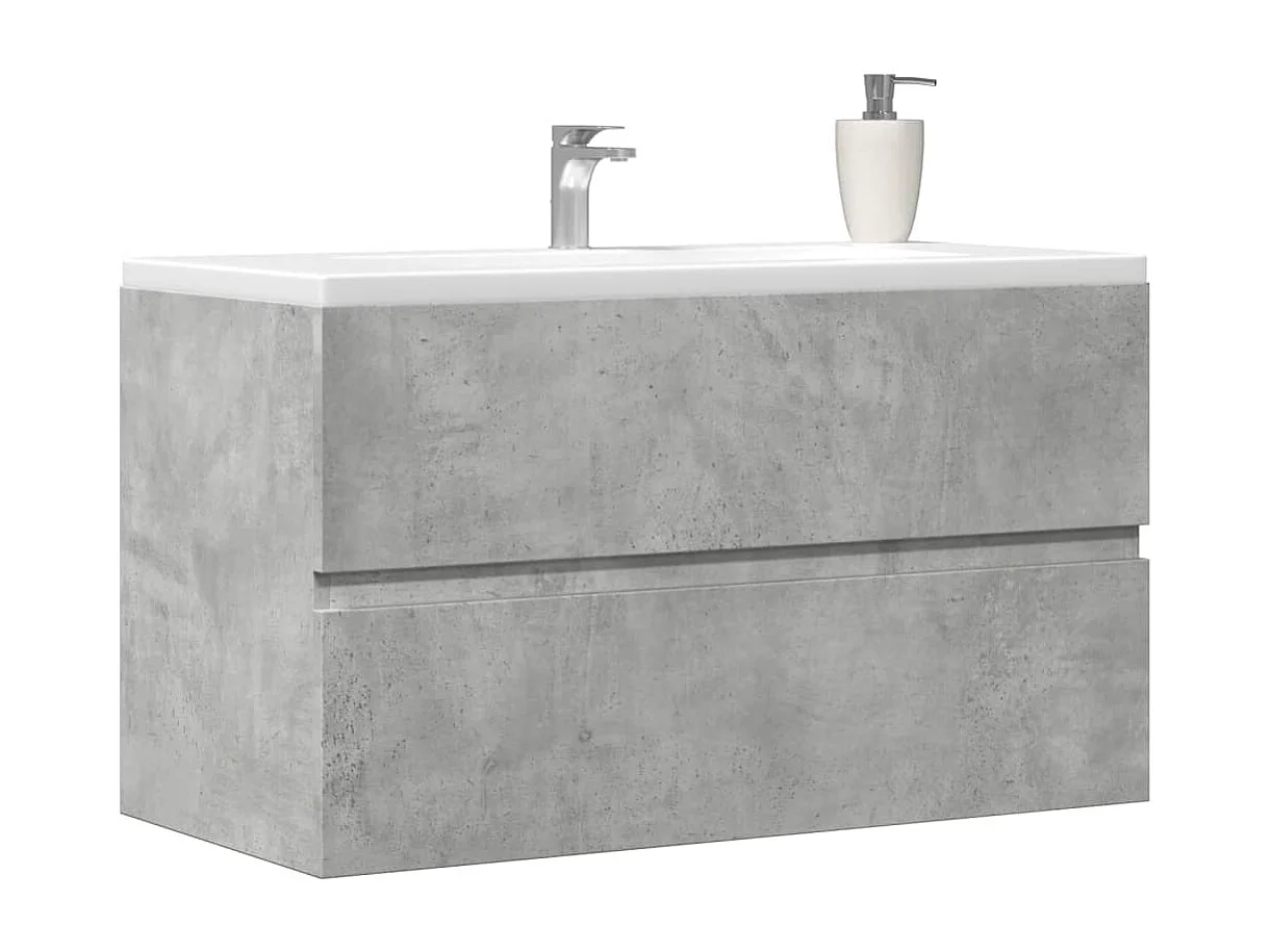 Armário de pia Concreto cinza 90x38,5x45 cm Aglomerado