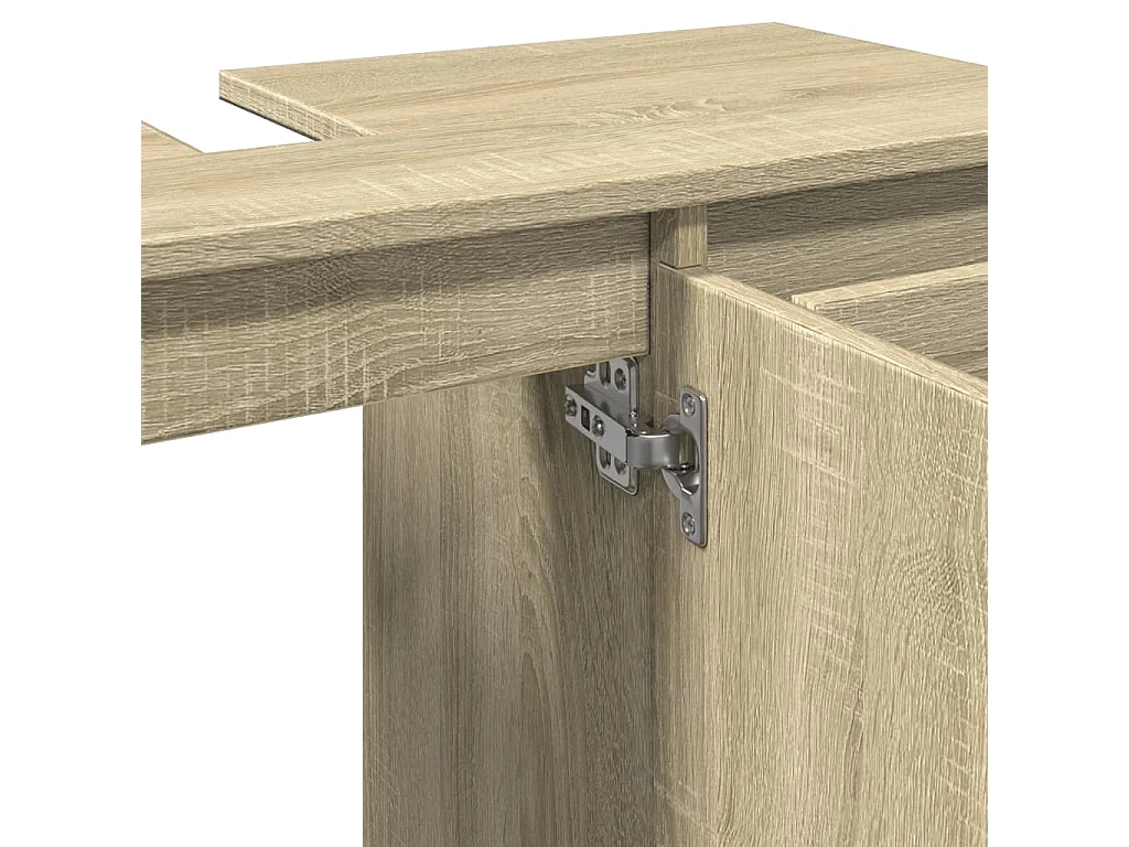 Armoire salle de bain chêne sonoma 80x33x60cm bois d'ingénierie