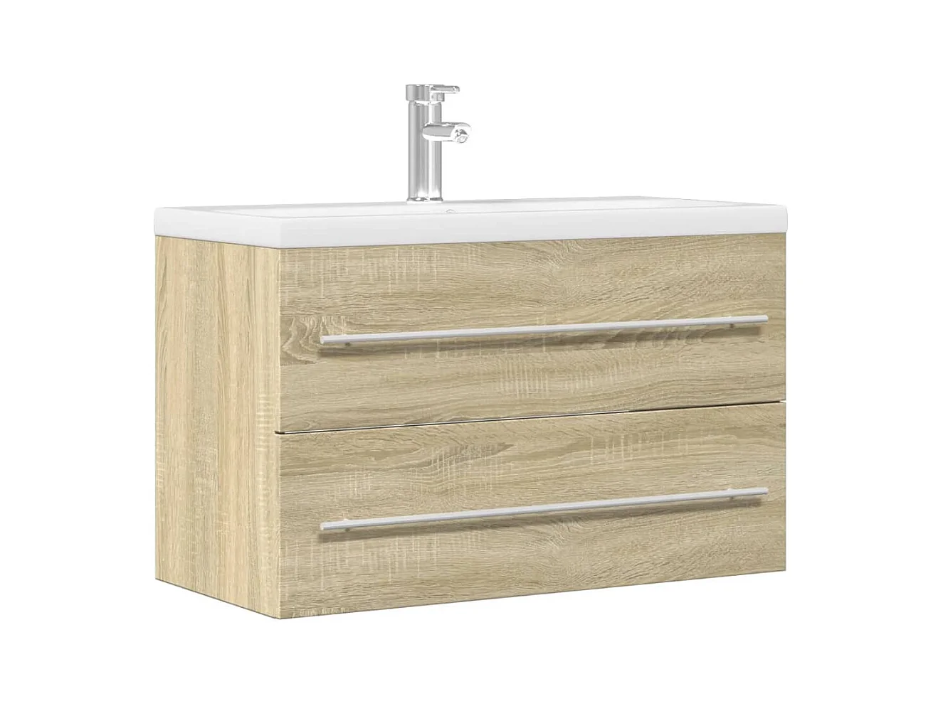 Armoire de lavabo vieux bois 80x38,5x48 cm bois d'ingénierie