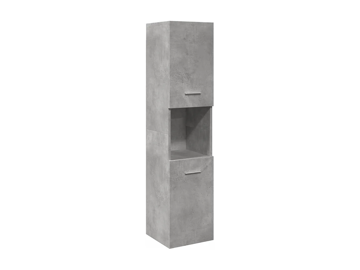 Set di mobili da bagno da 4 pezzi in grigio cemento