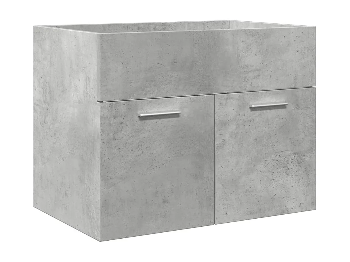 Set di mobili da bagno da 4 pezzi in grigio cemento