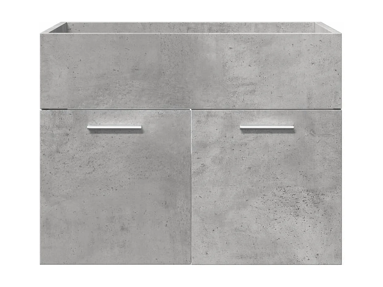 Set di mobili da bagno da 4 pezzi in grigio cemento