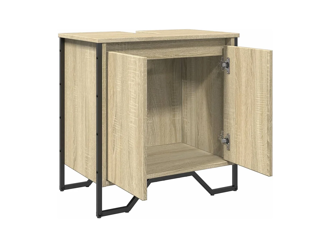 Armoire lavabo de salle de bain chêne sonoma 60x35x60 cm