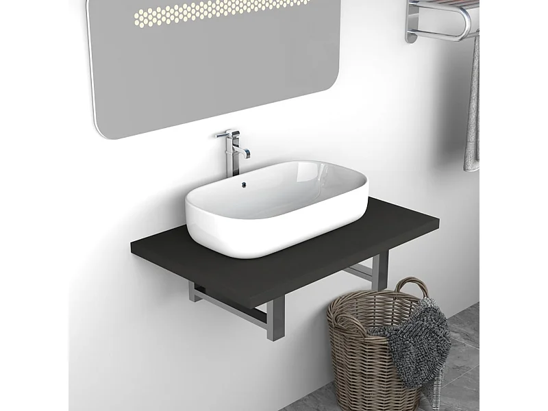 Meuble de salle de bain Gris 60x40x16,3 cm