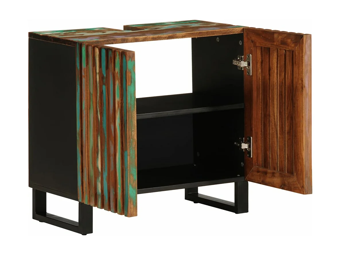 Mobile lavabo da bagno 62x34x58 cm in legno massello di acacia