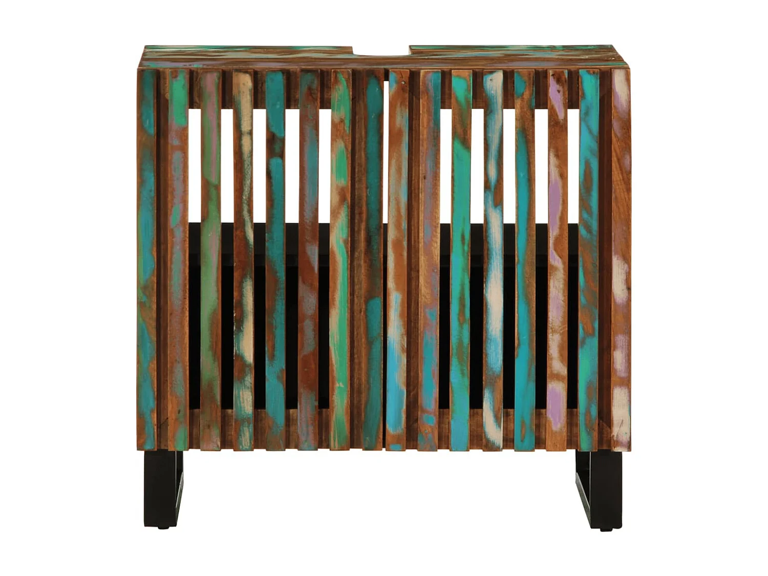 Mobile lavabo da bagno 62x34x58 cm in legno massello di acacia