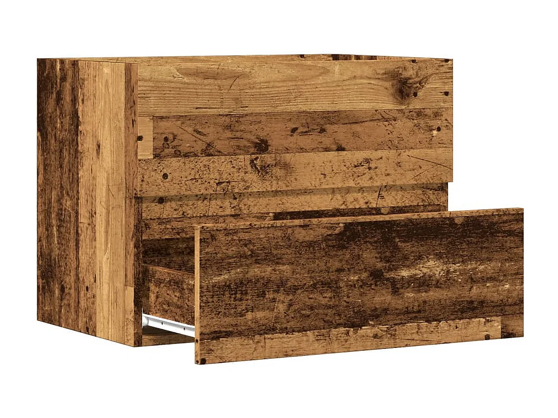 Mobile da bagno in legno vecchio, legno composito