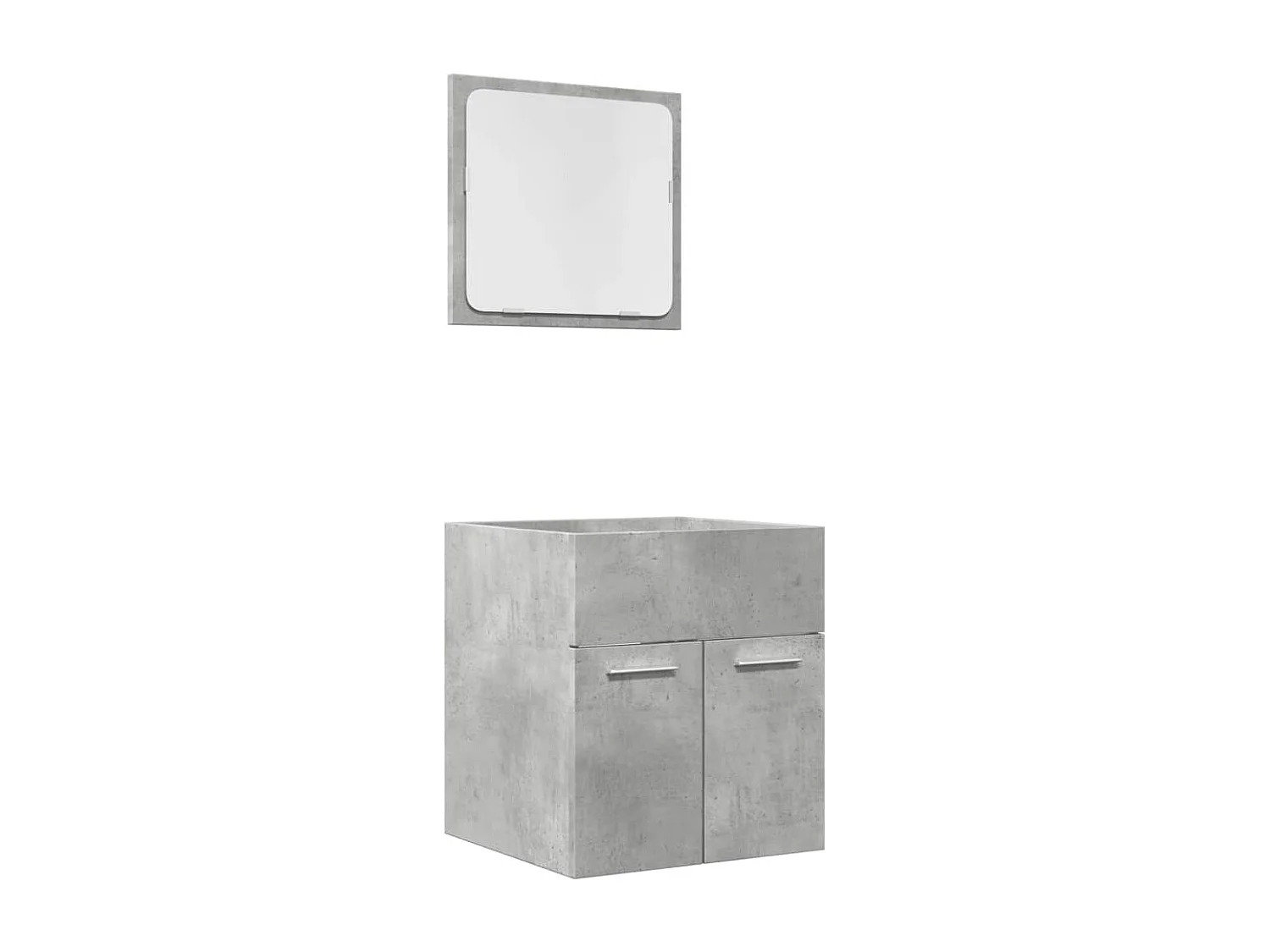 Ensemble de meubles de salle de bain 2 pcs gris béton