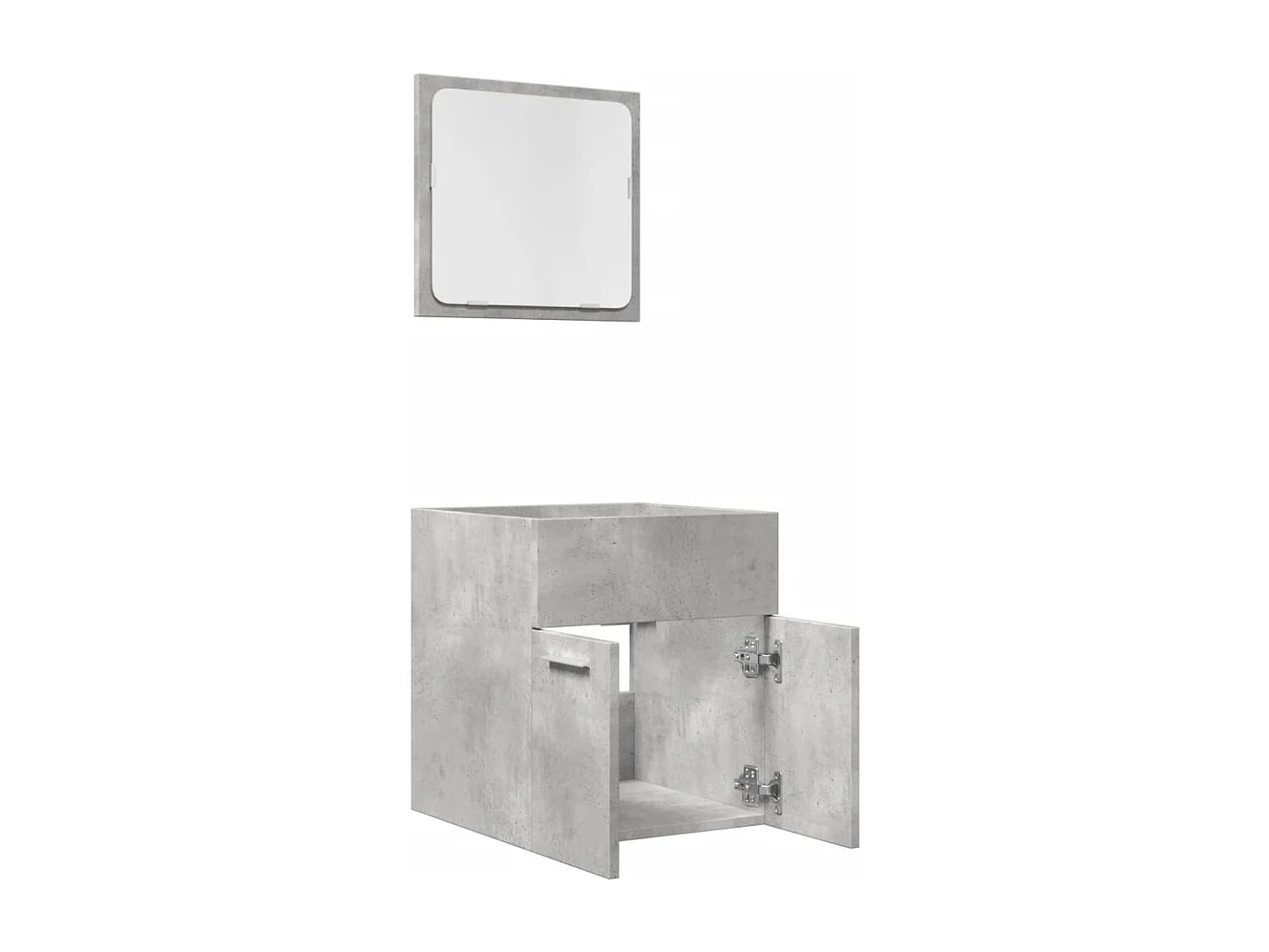 Ensemble de meubles de salle de bain 2 pcs gris béton