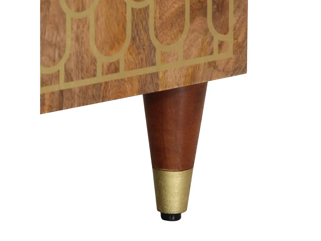 Mobile lavabo da bagno in legno massello di mango