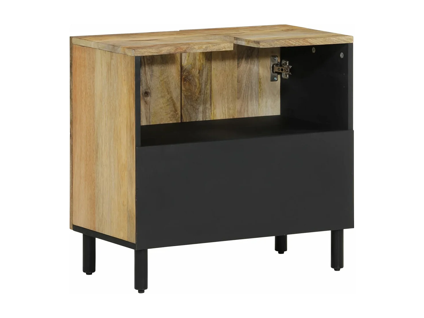 Conjunto de muebles de baño 2 piezas de madera maciza de mango.