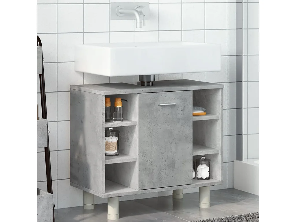 Mobile da bagno Grigio cemento 60x32x53,5 cm Truciolare