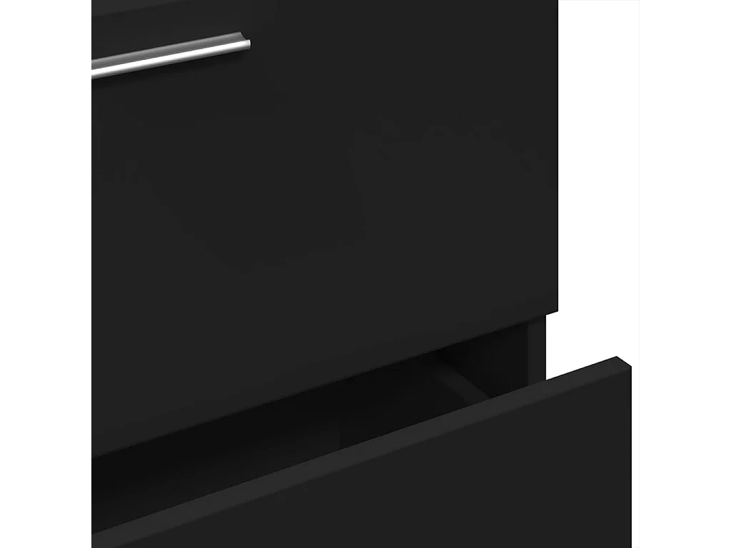 Armoire d'évier noir 59x37x59 cm bois d'ingénierie