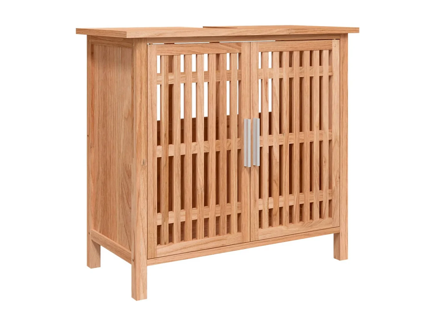 Set di mobili da bagno da 4 pezzi in legno massello di noce