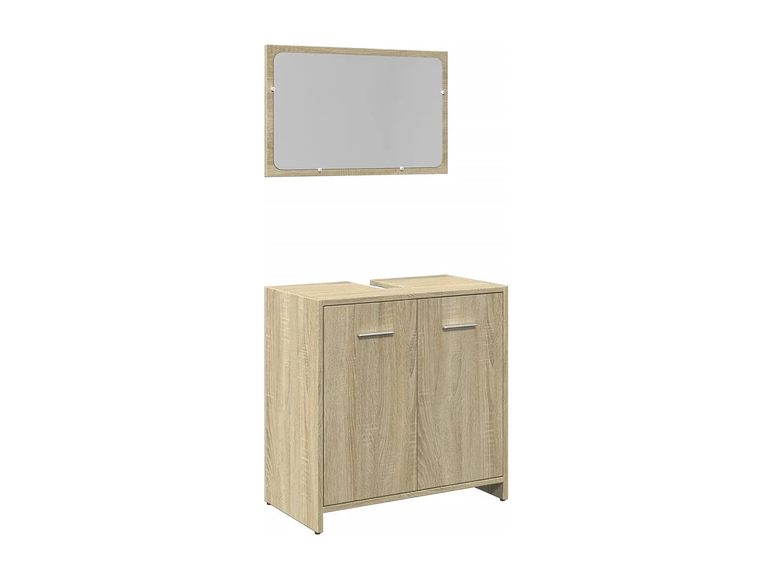 Set da bagno in rovere Sonoma da 2 pezzi