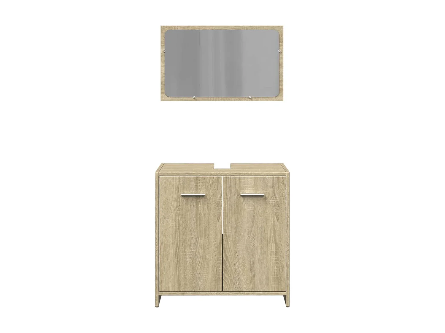 Set da bagno in rovere Sonoma da 2 pezzi