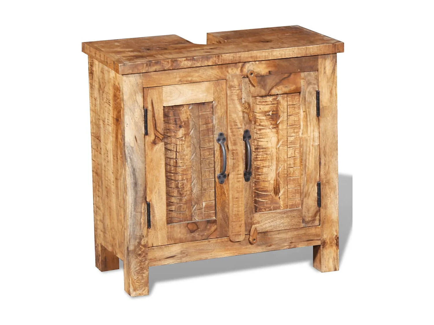 Mueble de baño con espejo Madera maciza de mango