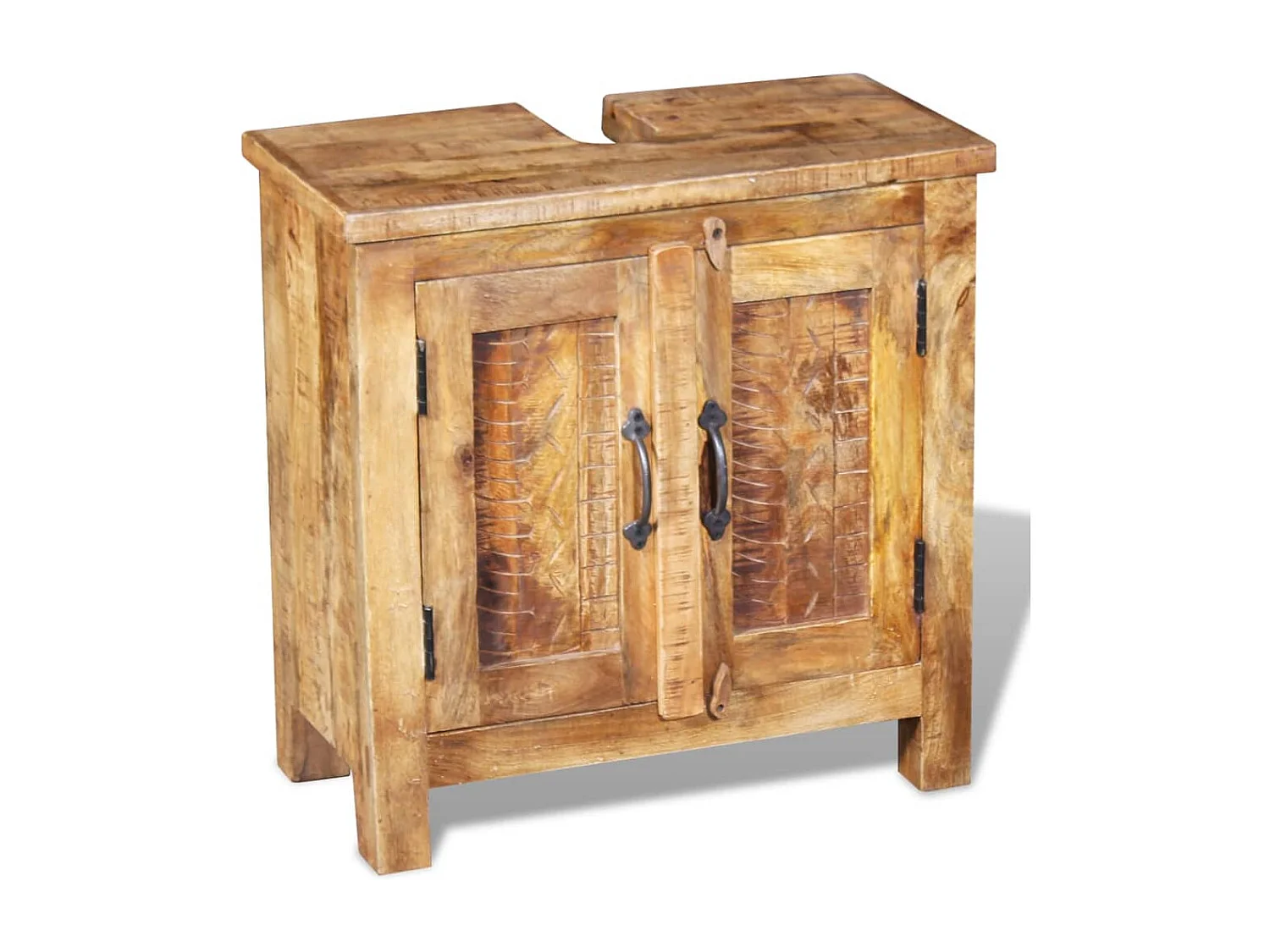 Mueble de baño con espejo Madera maciza de mango