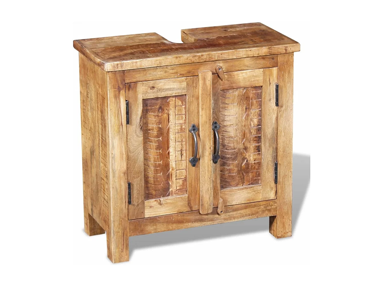 Mueble de baño con espejo Madera maciza de mango