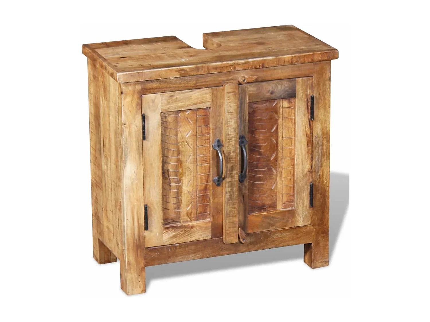 Mueble de baño con espejo Madera maciza de mango