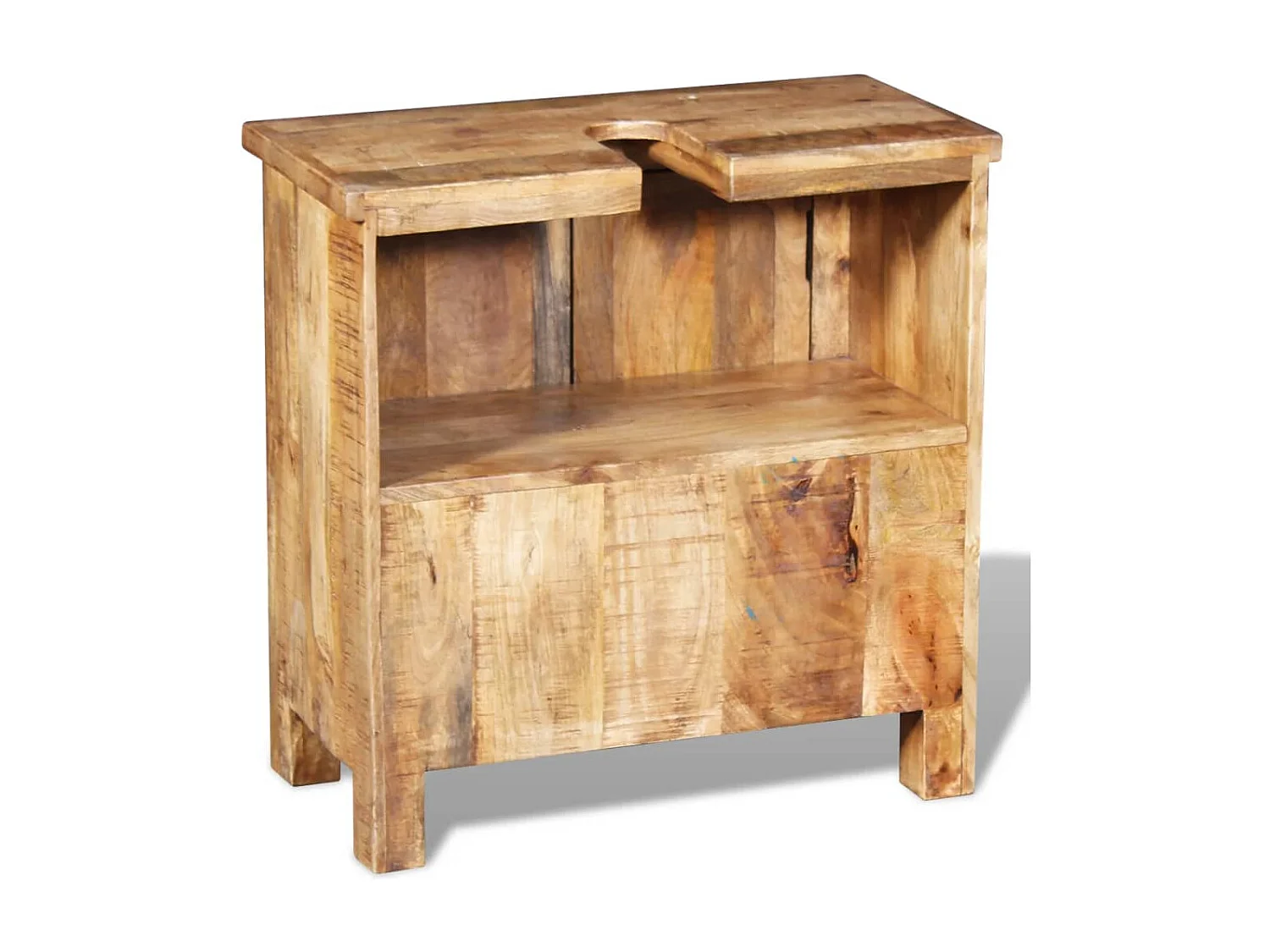 Mueble de baño con espejo Madera maciza de mango