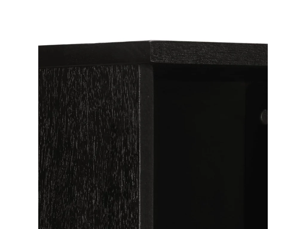 Mueble de baño negro 38x33x160 cm madera maciza de mango