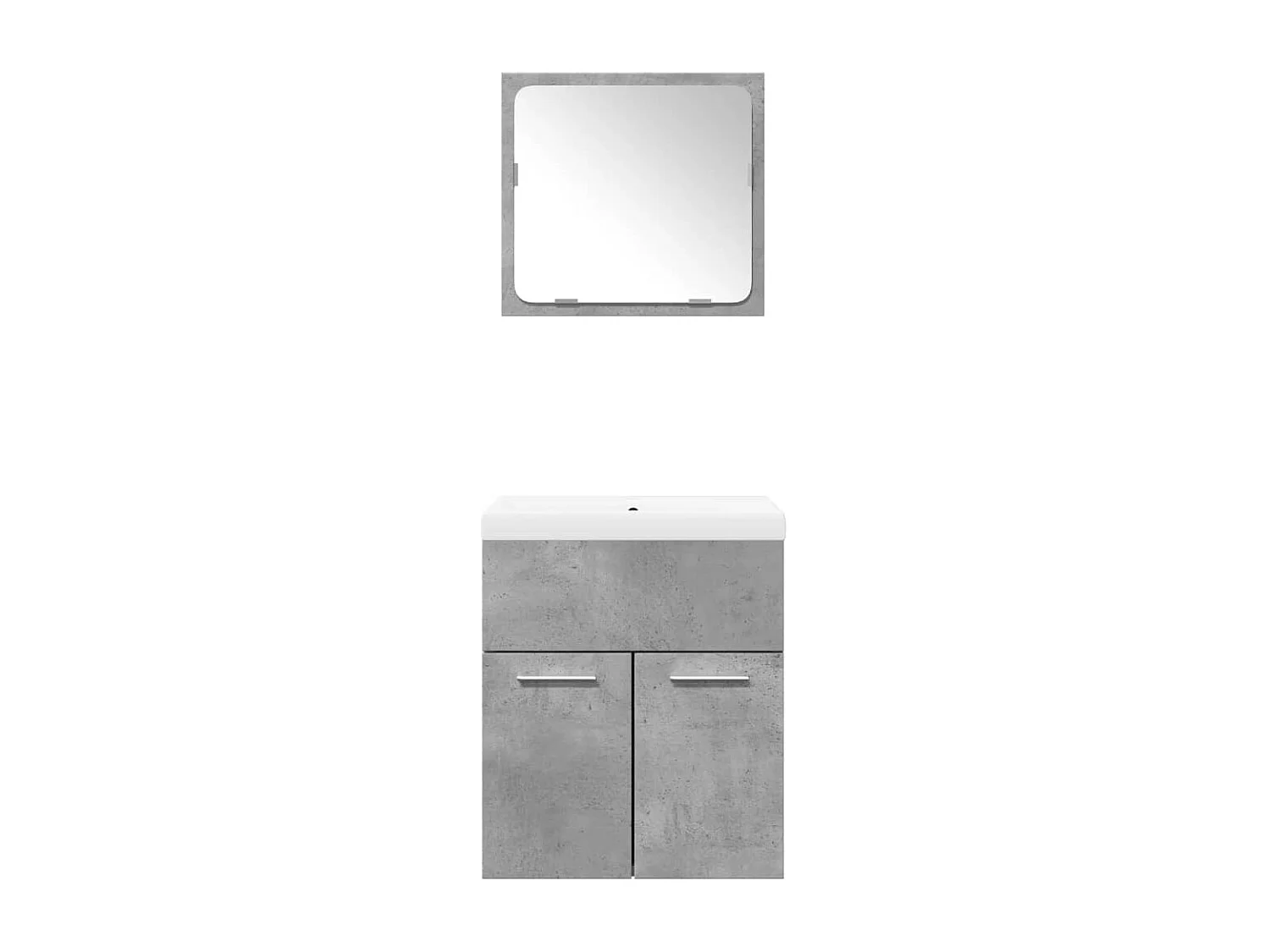 Ensemble de meubles de salle de bain 3 pcs gris béton