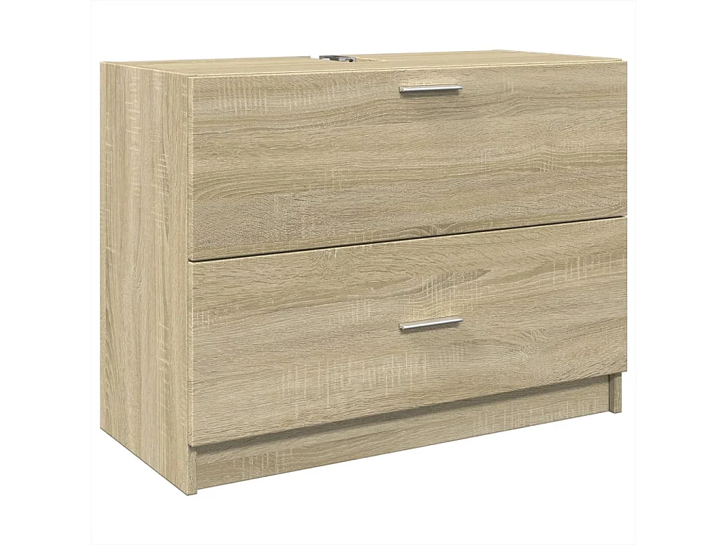 Mueble lavabo roble Sonoma 78x37x59 cm madera contrachapada