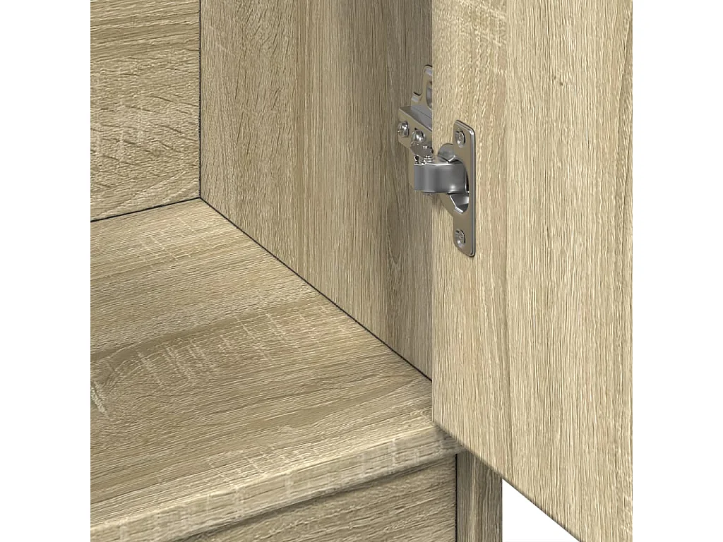 Mueble lavabo roble Sonoma 63x29x55 cm madera contrachapada