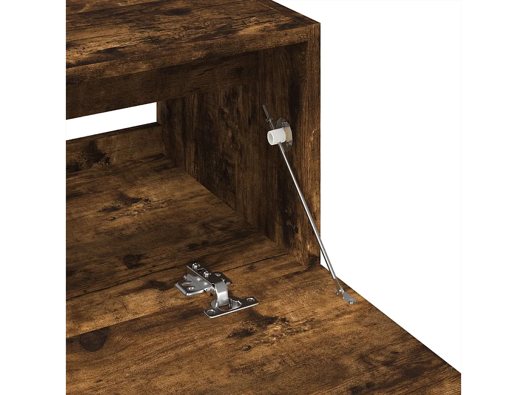 Meuble d'évier chêne fumé 59x37x59 cm bois d'ingénierie