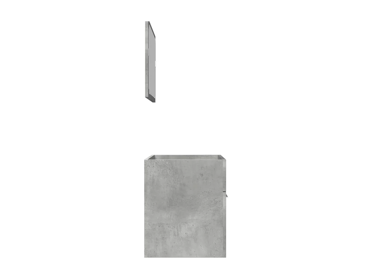 Betongraues 2-teiliges Badezimmermöbel-Set