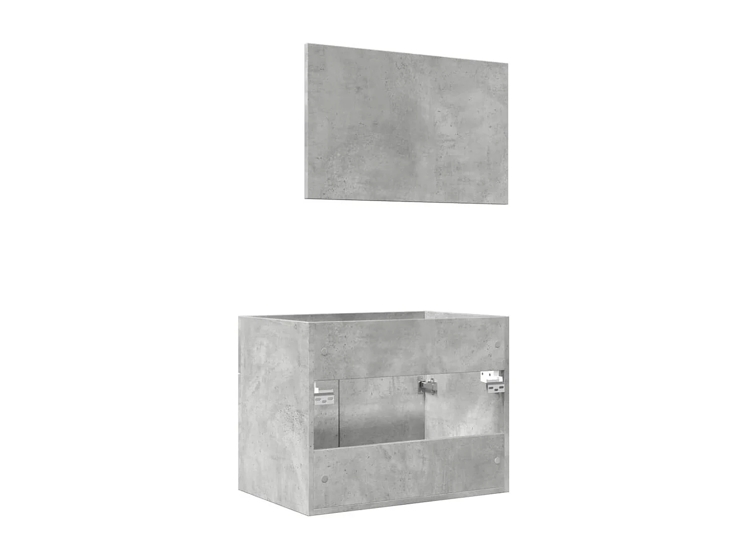 Betongraues 2-teiliges Badezimmermöbel-Set