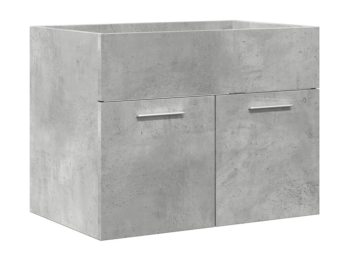 Betongraues 2-teiliges Badezimmermöbel-Set