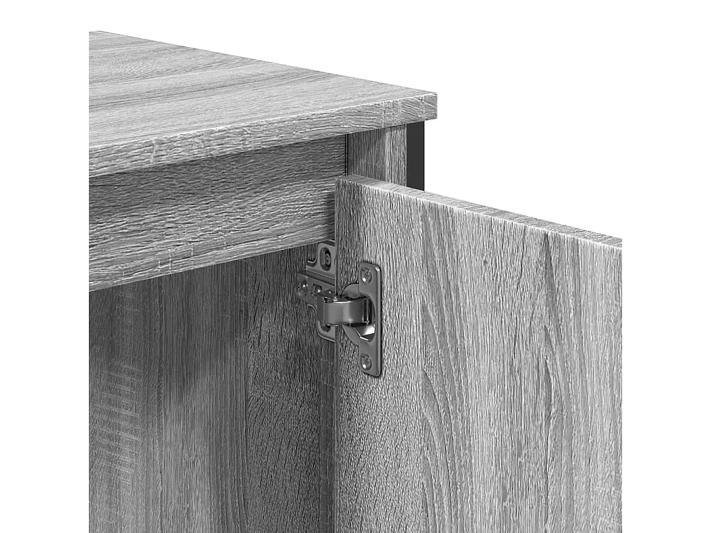 Armoire lavabo de salle de bain sonoma gris 60x35x60 cm