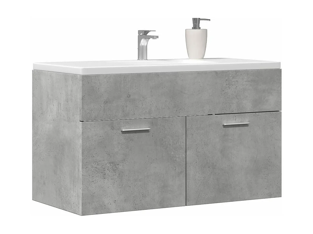 Armário de pia Concreto cinza 80x38,5x46 cm Aglomerado