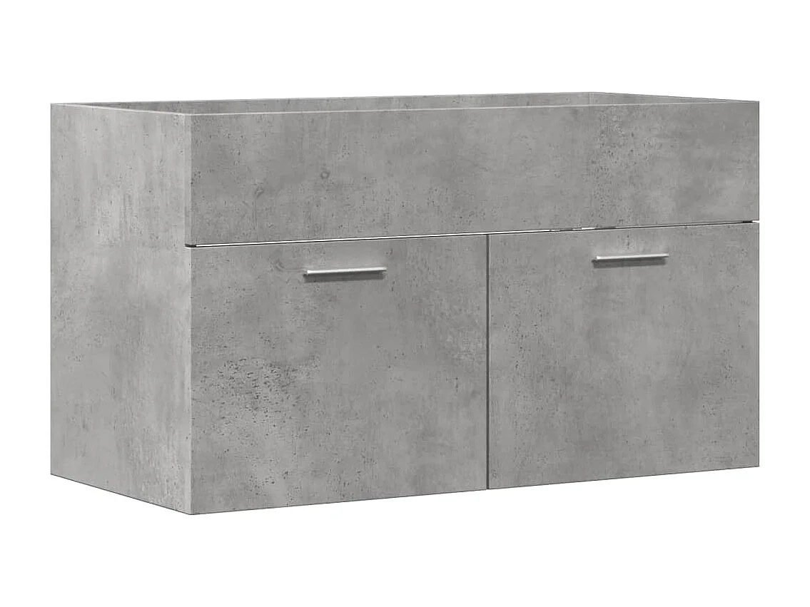 Armoire d'évier Gris béton 80x38,5x46 cm Aggloméré