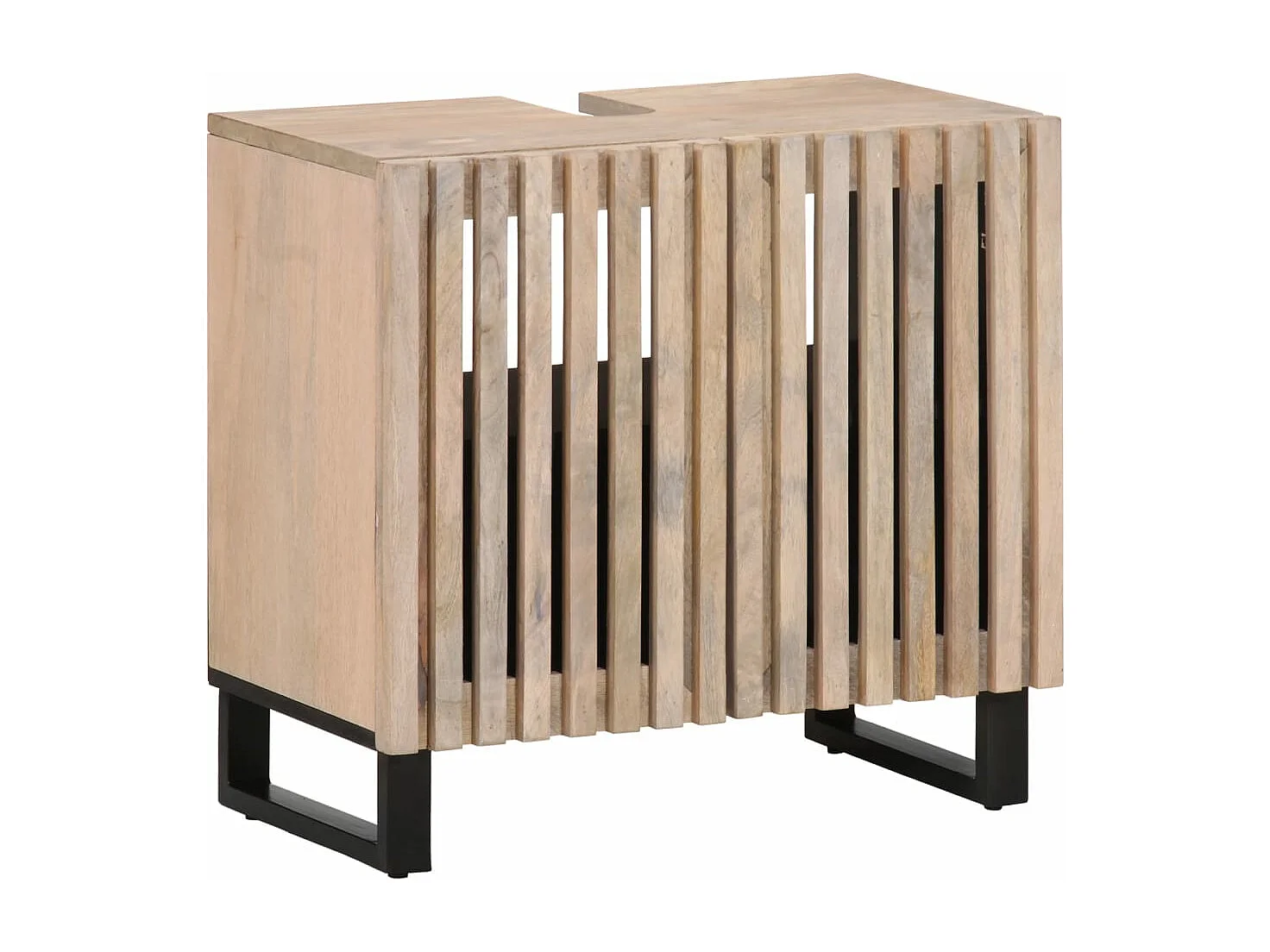 Badezimmer-Waschbeckenschrank 62x34x58 cm aus massivem Mangoholz