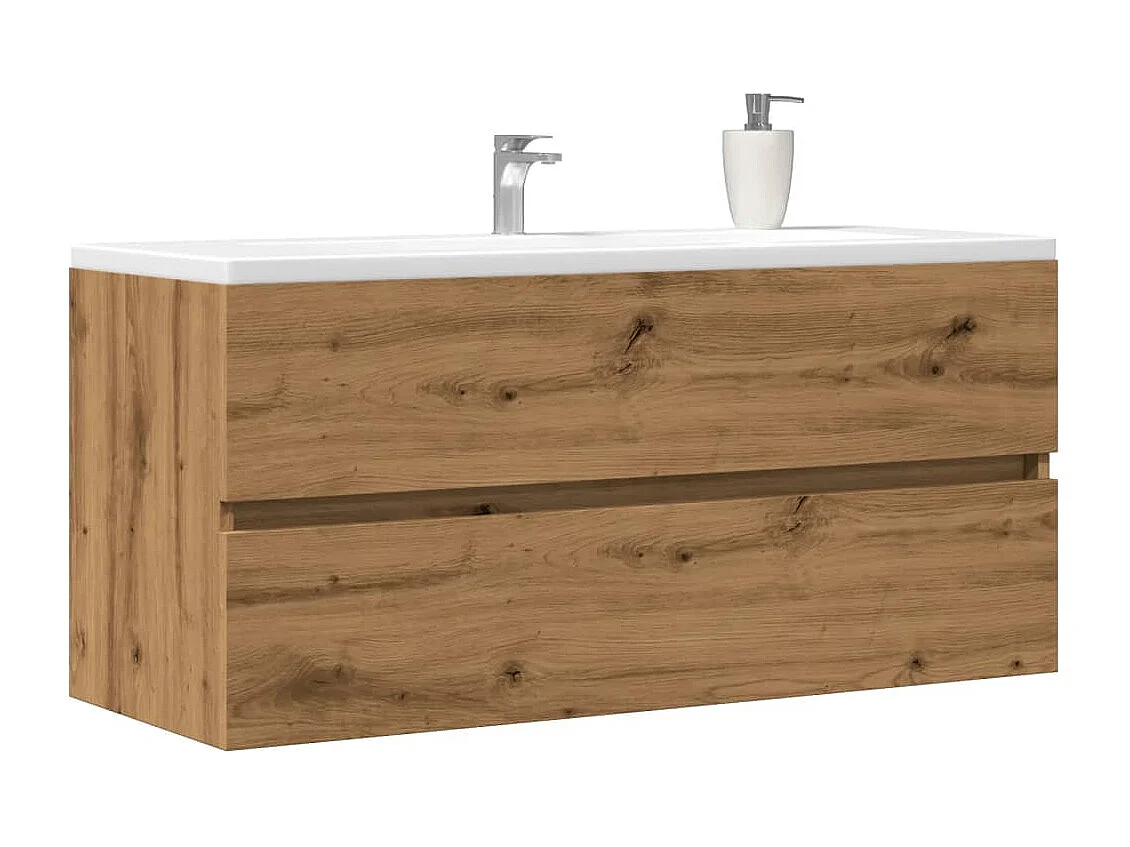 Mueble lavabo artesanal de roble 100x38,5x45 cm de madera contrachapada