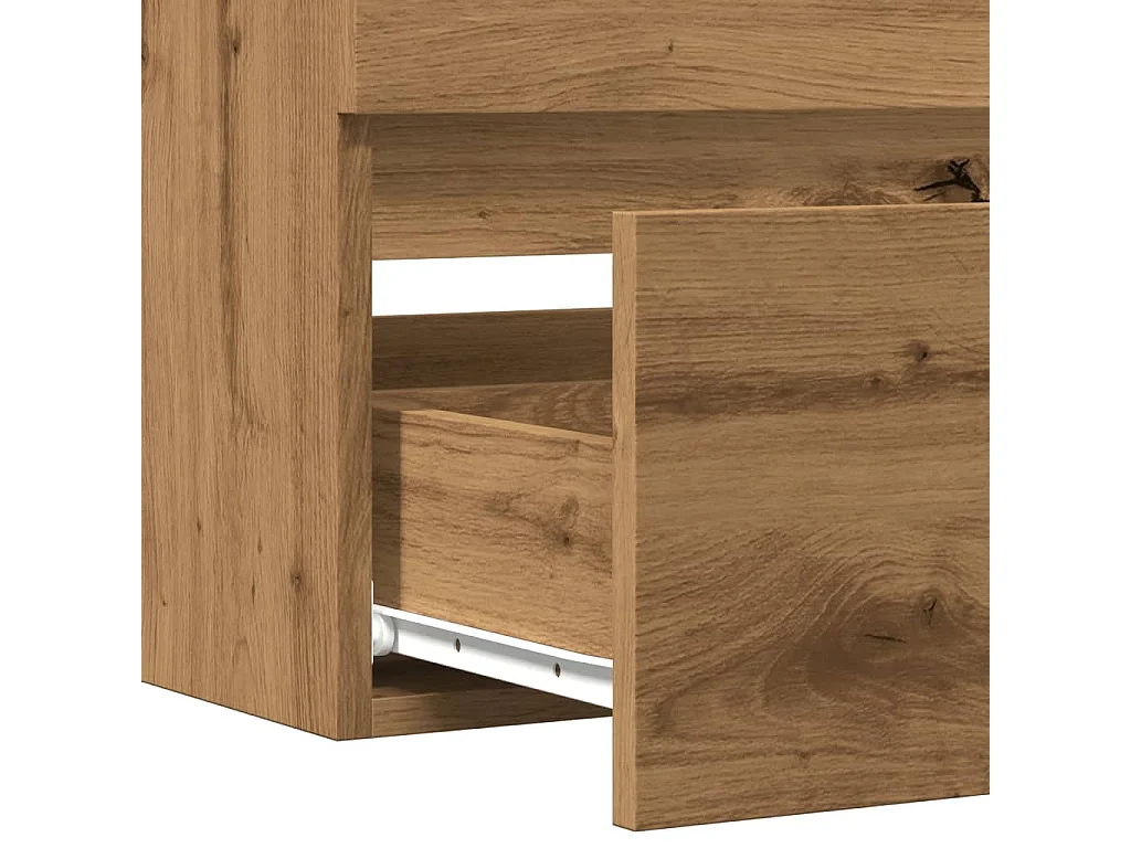 Mueble lavabo artesanal de roble 100x38,5x45 cm de madera contrachapada