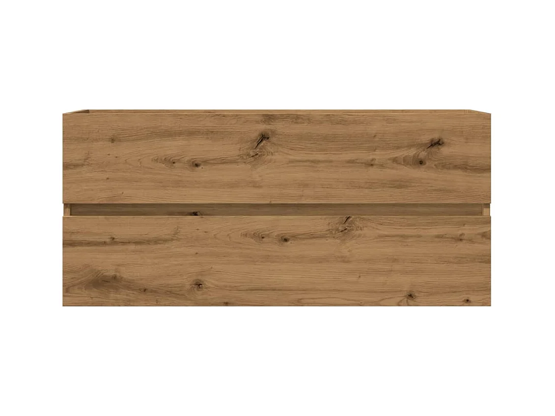 Armoire lavabo chêne artisanal 100x38,5x45 cm bois d'ingénierie