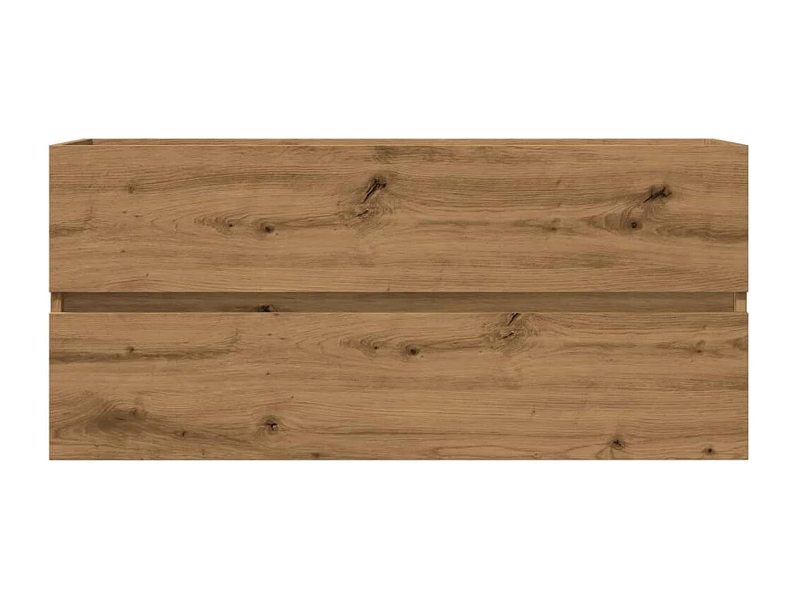 Armoire lavabo chêne artisanal 100x38,5x45 cm bois d'ingénierie