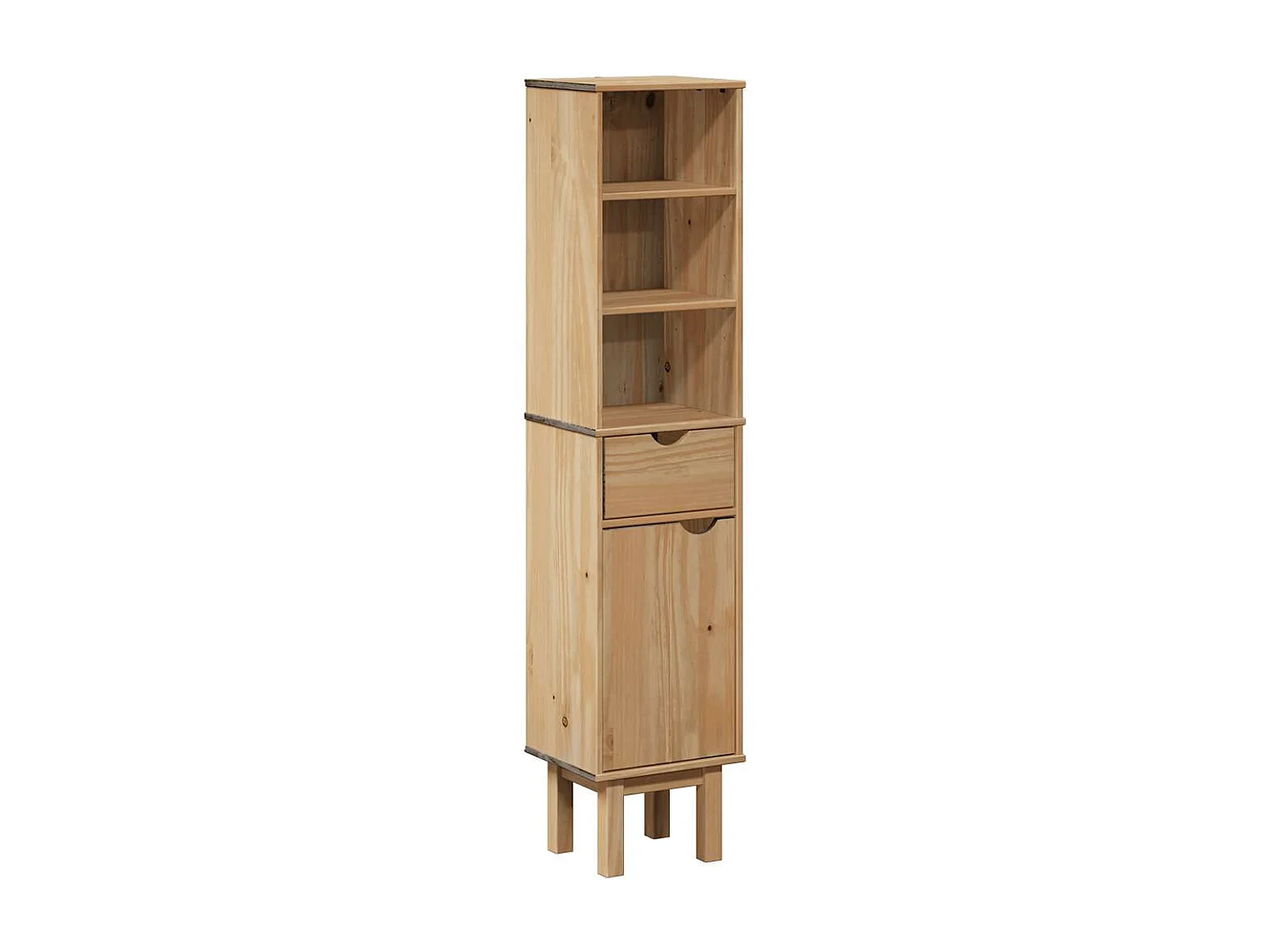 Armoire de salle de bain OTTA 35x30x159 cm bois massif de pin