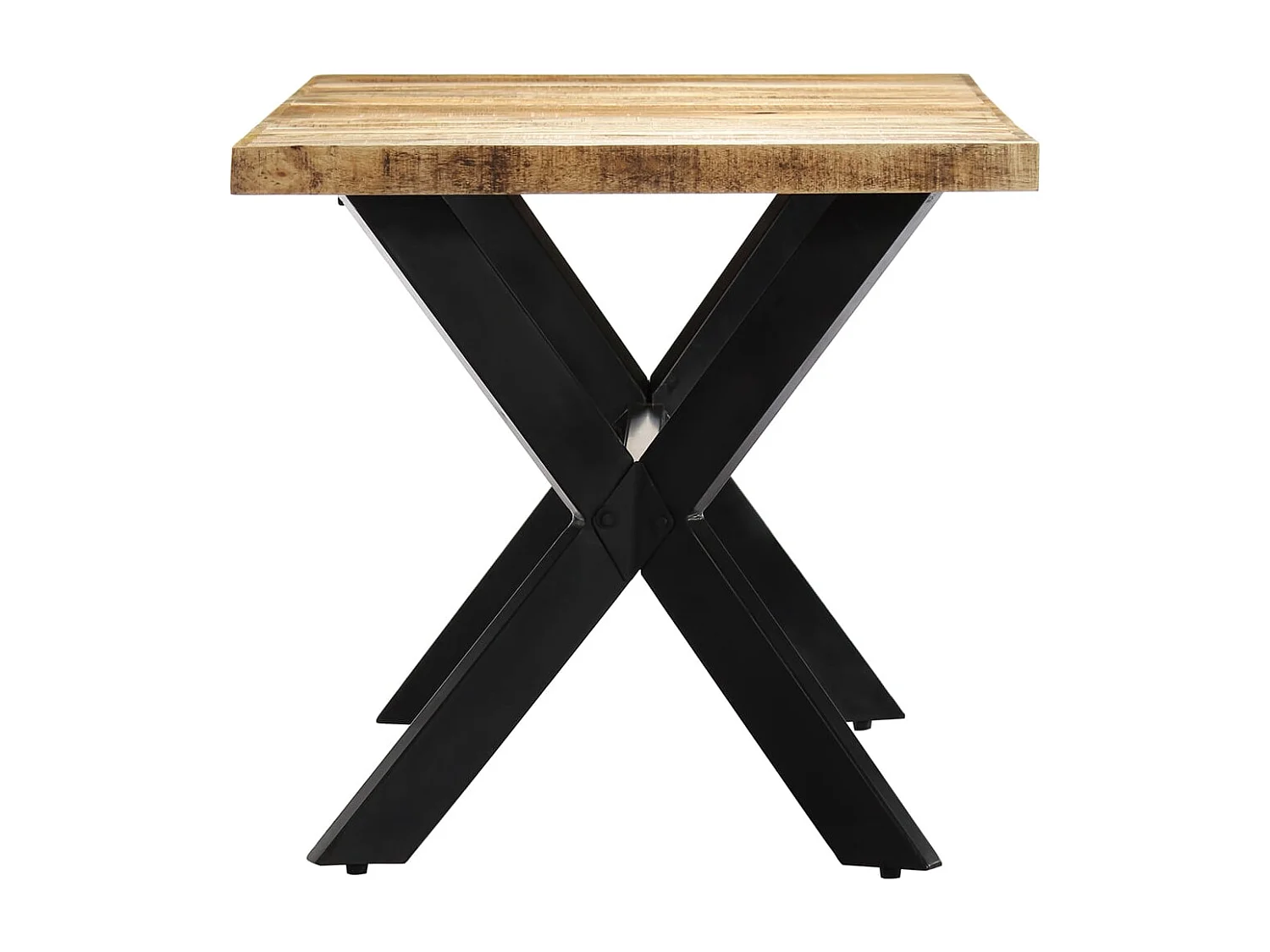 Tavolo da Pranzo 160x80x75 cm in Legno Massello di Mango Grezzo