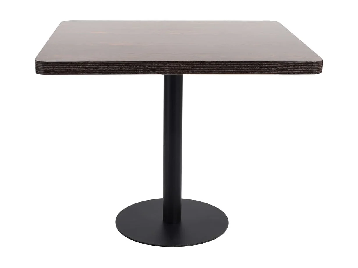 Table de bistro Marron foncé 80x80 cm MDF